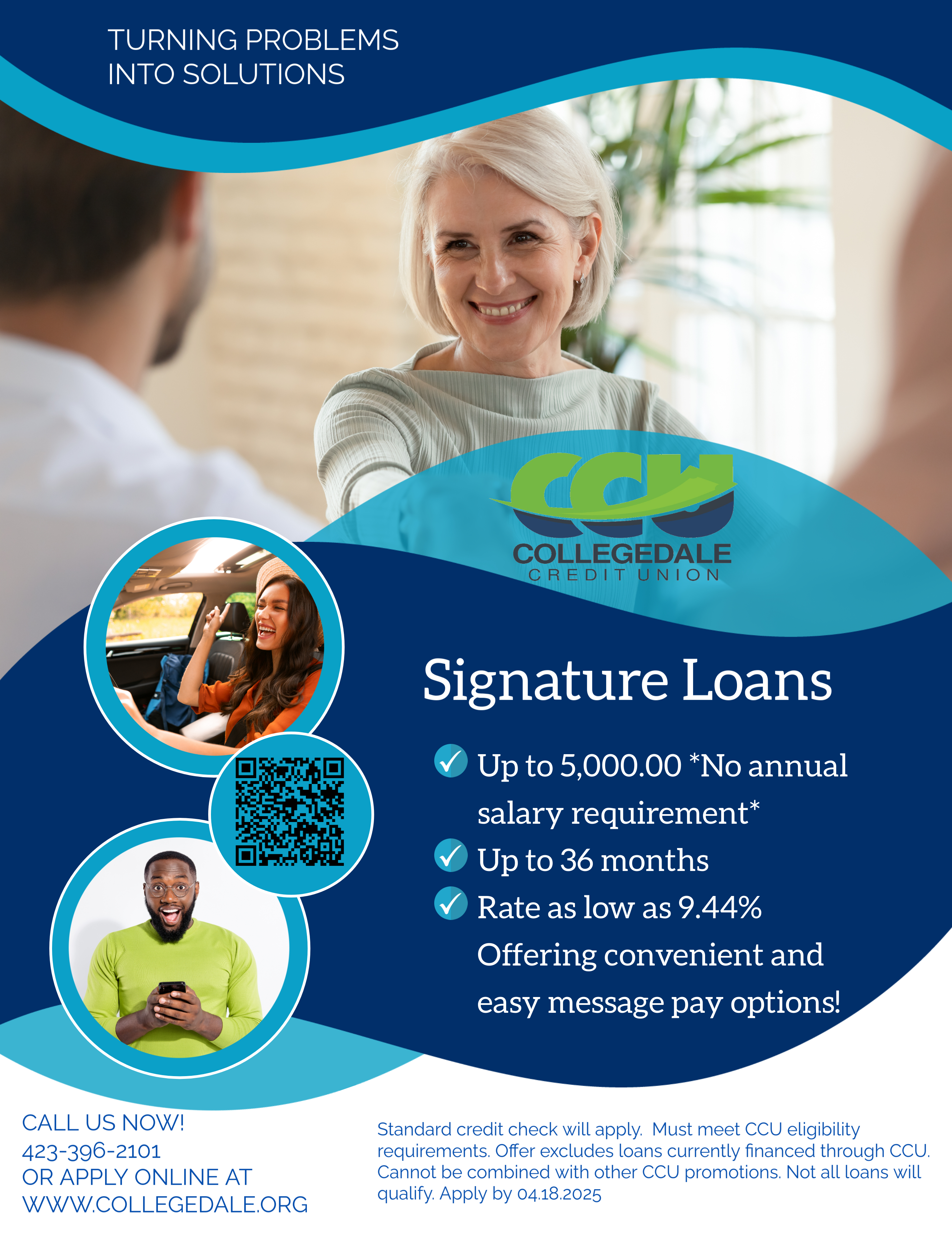 Signature Loans from CCU - Click to open larger PDF